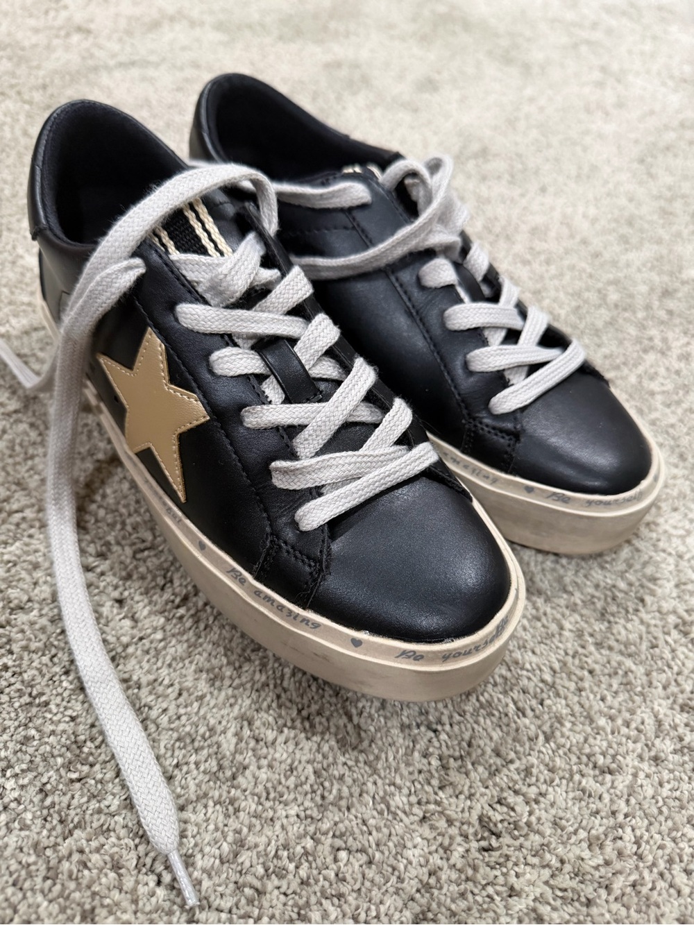 Womens Shu Shop black sneakers 6M